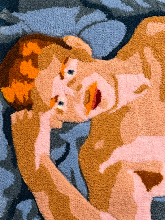 Tufted Wall Rug | 'Jerry' After Paul Cadmus | American Modernism