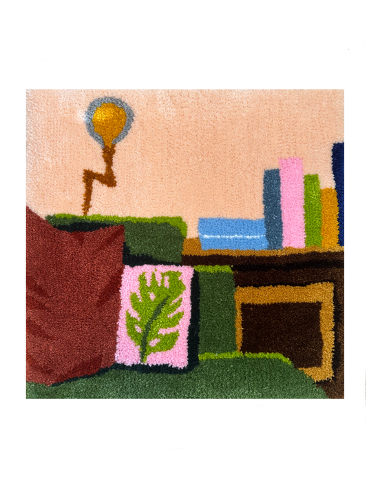 Tufted Throw Pillow Cover - Living Room Scene