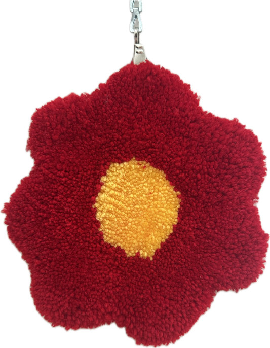 Red Flower Mug Rug