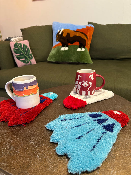 Shuttlecock Mug Rugs